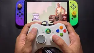 How to Connect White Xbox 360 Controller to Nintendo Switch (Wired) + GTA San Andreas!