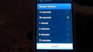 Adjust Screen Timeout on Samsung Galaxy S2