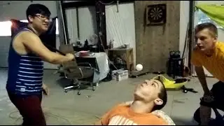 Ping Pong Ball Trick Shot! SLOW MOTION