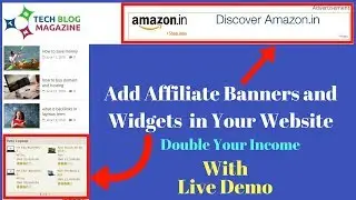 How to add affiliate widgets and banners to website in Hindi