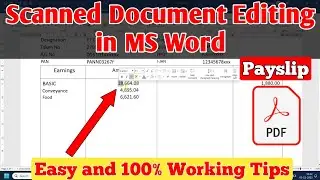 How to Edit Scanned PDF Document in Ms Word
