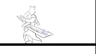 Cloud Super Smash Bros Ultimate (animated attack - Adobe Animate CC)
