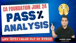 CA Foundation June 24 Result/Pass % Analysis ! Why 85% Students Failed in CA Foundation June 2024