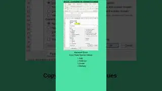 Excel Copy Paste Special Values [Add, Subtract, Divide & Multiply] #Shorts