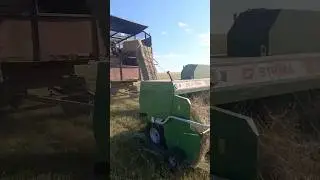 Прессованое сено в тюках, последняя телега сенокоса 2024.