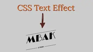 【MBAK】Pure CSS | CSS Text Effects | Skew #onlinetutorials