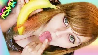 ASMR 🍌 BANANA EATiNG ░ OM NOM NOM ♡ Mouth Sounds, Wet, Fruit, Food, Licking, Eating ♡