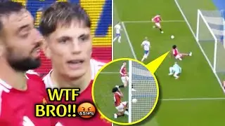 Garnacho Crazy Reaction after Joshua Zirkzee DENIES Him a Goal 😳