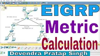 EIGRP Metric Calculation or Best Route calculation by Devendra Pratap Singh || Network Creator