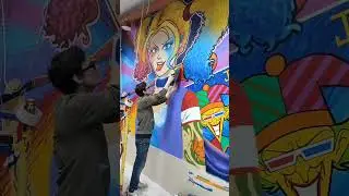 делаем граффити с харли квинн