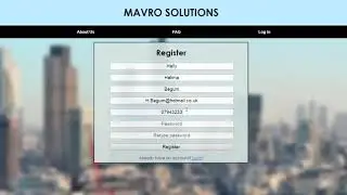 Registration   all fields entrered except  retype password