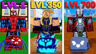 UPEI DO 1 AO 700 NO BLOX FRUITS VIRANDO SÓ HERÓIS ALEÁTORIOS!