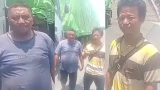 Ban Keluar Asap, Dua Truk Ini Parkir Menghalangi Jalur Penyelamat