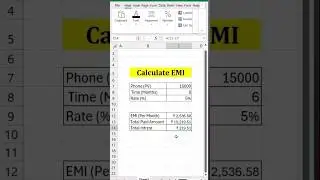 How to Calculate EMI in Ms. Excel
