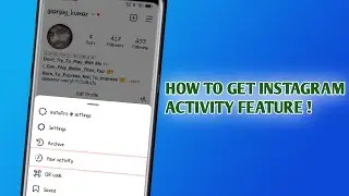 How To Get Instagram Activity Option | Instagram Features | Tips And Tricks 