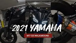2021 YAMAHA MT-125, LOTS OF EXTRAS, FULL BLACKWIDOW EXHAUST ( walkaround )