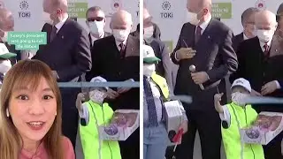 Turkey’s President Was Going To Cut The Ribbon At An Opening But This Little Girl Beat Him To It