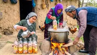 Boiling Chicken Soup in Glass Bottles! 🔥 | Traditional Afghan Village Cooking