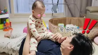 [SUB] 9 month old Korean baby plays at home like this