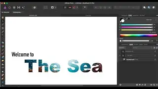 How to Add an image inside a Text on Affinity Photo