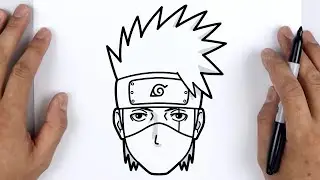 How to DRAW KAKASHI HATAKE from Naruto Shippuden - Easy Anime drawing