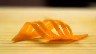 Garnish Tutorial Carrot Swirls and Vegetable Triangle Twisties