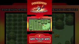 Pokemon FireRed Extended | Walk through Walls Cheat #shorts #pokemon #gba #gaming #fireredextended