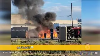 RAW: Witness reports fire near tents in Kelowna