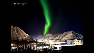 Северное сияние в Кировске. 7.03.2019 г.