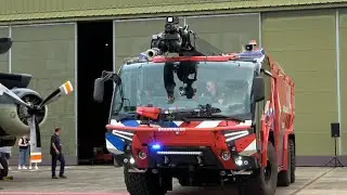 Crashtender brandweer Lelystad Airport in actie op Lelystad Airport!