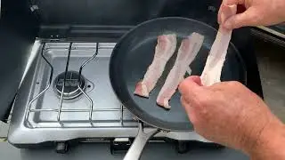 Breaking In My New Coleman Triton Stove ~ Cooking Bacon Outdoors 🍳