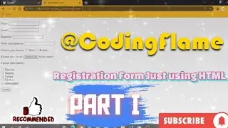 Registration Form in Html in just 8 Minutes.