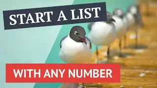 How to start an ordered list with a number other than 1 using just HTML!