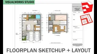 MEMBUAT DENAH YANG ATRAKTIF MENGGUNAKAN SKETCHUP+LAYOUT