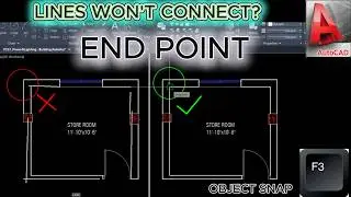 How to Connect Lines Perfectly in AutoCAD | Object Snap (OSNAP)
