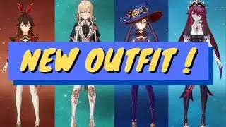 Amber, Jean, Mona, Rosaria New Alternate Outfit | Genshin Impact