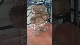 A romantic gift love bear is about to be printed