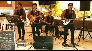 BEATLES TRIBUTE BAND-I Saw Here  Standing There bij Restaurant Tapah, Sanur, Bali. 28 Februari 2023