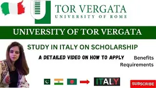 University of TOR VERGATA/Fully Funded Scholarship/ Eligibility Crtiteria/ Benefits/ How to Apply