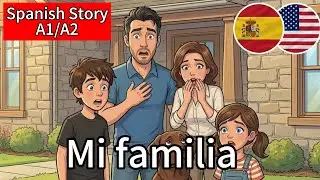 Easy Spanish Story for Beginners 🇪🇸 A1/A2: mi familia 🇪🇸 Spanish Listening Practice