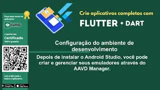 Aula 2 - Configuração do ambiente de desenvolvimento - Curso Aplicativos com Flutter e Dart