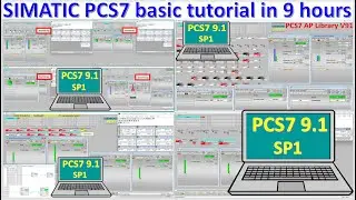 SIMATIC PCS7 basic tutorial in 9 hours| PLCSIM S7-400 with PCS7| Siemens tutorials full course