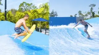 INSANE SURFING SIMULATION WAVE MACHINE!