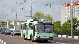 Гомель.Поездка в троллейбусе БКМ-201А7,борт.№1671,марш.21 (21.08.2020)
