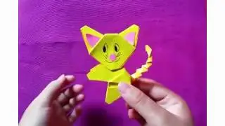 DIY origami de gato//Marca paginas