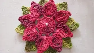 Flor Rasteira Grande Econômica 🌷 Crochê Avançado 