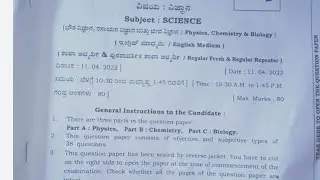 SSLC karnataka  state board class Xth Answer  key (science part-2)