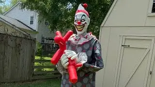 NEW FOR 2025 Lowe's Halloween Balloon Dog Clown Tekky Design Animatronic Demo