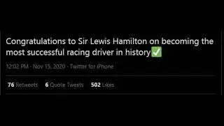 Lewis Hamilton| Seven Time Formula One World Champion | Twitter React.