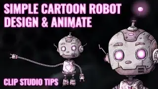 Simple cartoon robot (design & animate)